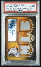 CC Sabathia 2010 Topps Triple Threads Auto /9 PSA 6 Auto 9 Yankees Hall Of Fame