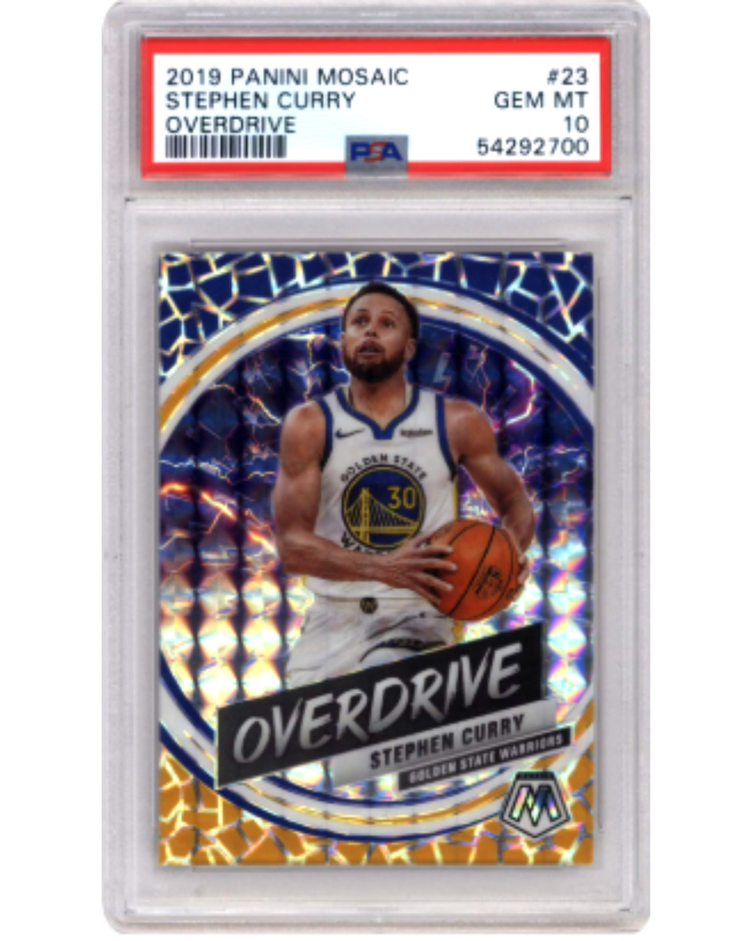 2019-20 Mosaic Stephen Curry #23 Overdrive PSA 10