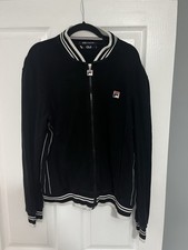 Fila Settanta Track Top in Black. Size Medium