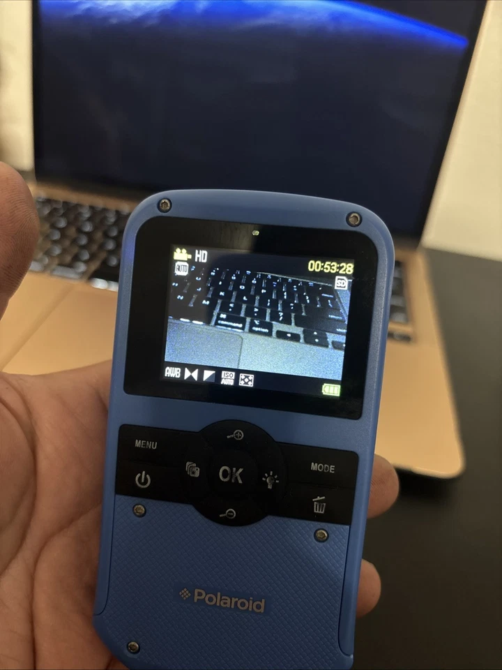 Polaroid iD610 All Weather Digital Camcorder Camera Blue Tested Works - Image 4 of 4