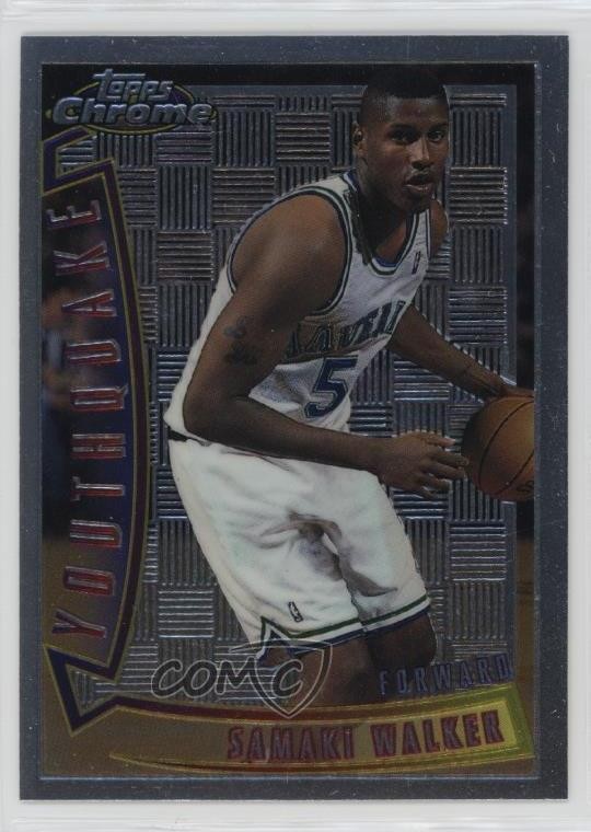 1996-97 Topps Chrome Youthquake Samaki Walker #YQ2 Rookie RC 18x4