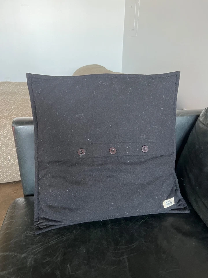 A.P.C. Quilts x Jessica Ogden Decorative Throw Pillow 'Bonnie Brown' - Image 2 of 4