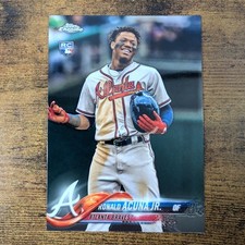 2018 Topps Chrome Update Ronald Acuna Jr RC #HMT25 Rookie Card Braves Chrome