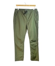 Roark Pants Mens Layover 2.0 Slim Straight Travel Drawstring Green RP274 Size 34