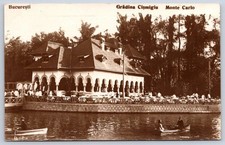 Antique Romania Postcard Bucuresti Gradina Cismigiu Monte Carlo 1945