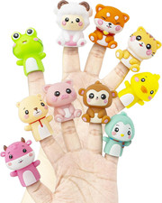 Animal Finger Puppet Set, 10 Pieces Mini Puppets for Storytelling, Bath Time Pla