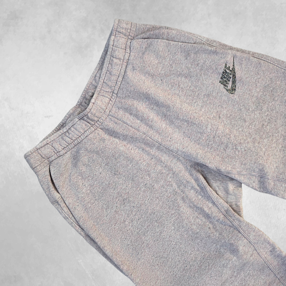 Nike Joggers Womens S Grey Pink Speckled Fleece Sweatpants Tracksuit Bottoms image 5