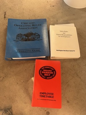 Chicago Railroad Cora Book Bnsf Safety Rules Indiana Harbor Belt Books