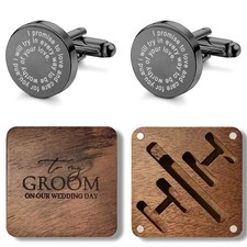 Mens Cufflinks - Gifts for Groom from Bride - Engagement, Wedding Gifts for G...