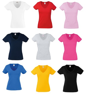 Paquete FRUTA of the Loom Manga Corta Cuello en pico Camiseta