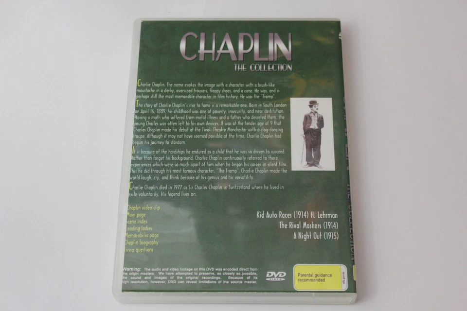 Colección Chaplin: Vol 3 (DVD) Kid Auto Races The Rival Mashers The Night Out Foto 2 de 2