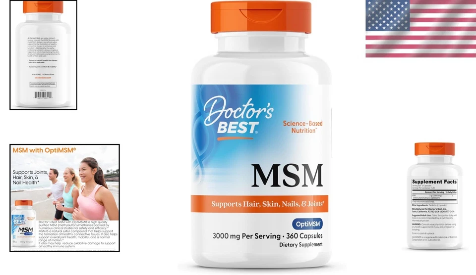 3000 mg MSM by Doctors BEST - Supports Hair, Skin, Nails & Joint Integrity - Image 2 of 4