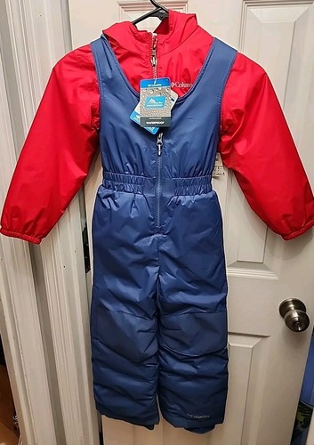 2-teilig Columbia Jungen XXS Double Flake Wende Schneeanzug Jacke/Latz Overall Neu mit Etikett - Bild 1 von 13