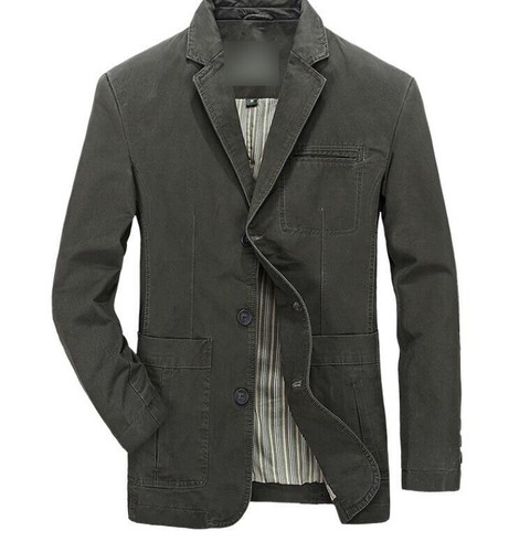 Tuta uomo giacca primavera/autunno cotone cappotti tinta unita tre bottoni capospalla regalo nuova - Foto 12 di 21
