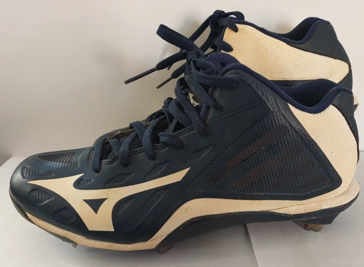 Mizuno Heist IQ Mid 320500 Metal Baseball Cleats size 7 Blue Shoes