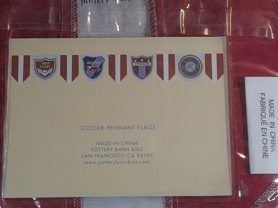Banderín de fútbol banderas Pottery Barn niños B7 Foto 3 de 4