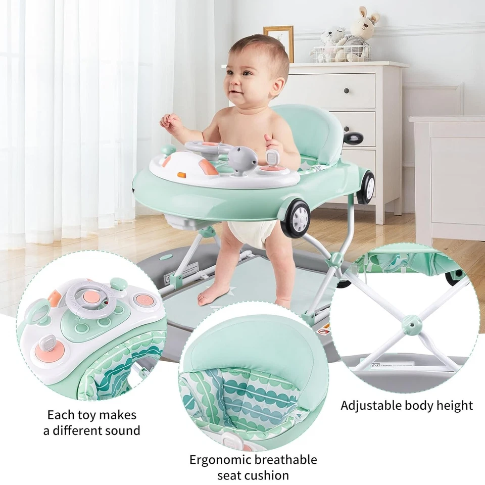 Andadores para bebés 5 y 1, Andador para bebés de actividad, Coche andador para bebés, Andador para bebés con rueda Foto 2 de 4