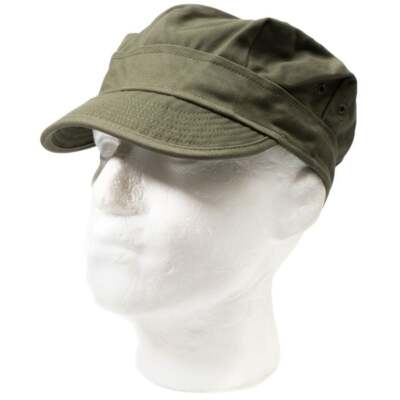 Reproduction US Army WW2 2nd Pattern OD7 HBT Cap- Dark Olive- 100