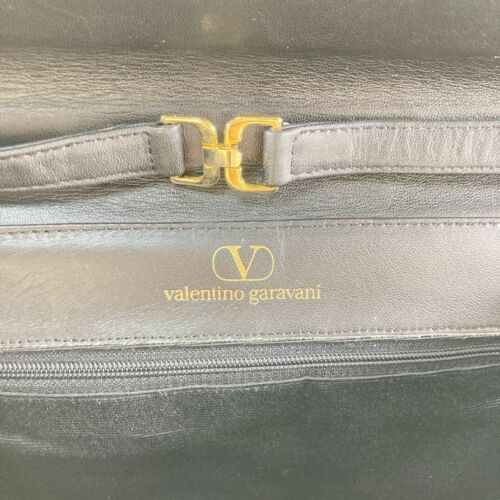 Valentino Garavani Quilting Leather Shoulder Bag Black Gold hardware from JAPAN - Picture 3 of 10