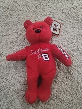 Dale Earnhardt Large Red Bear Jr plush 23 Karat Gold'n Bears Racing Race Car 8