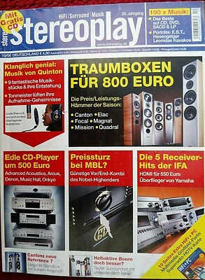 STEREOPLAY 10/06,MIT CD, CANTON REF. 7,MBL 4006 8006B,ELAC FS 127,MISSION M 66 I