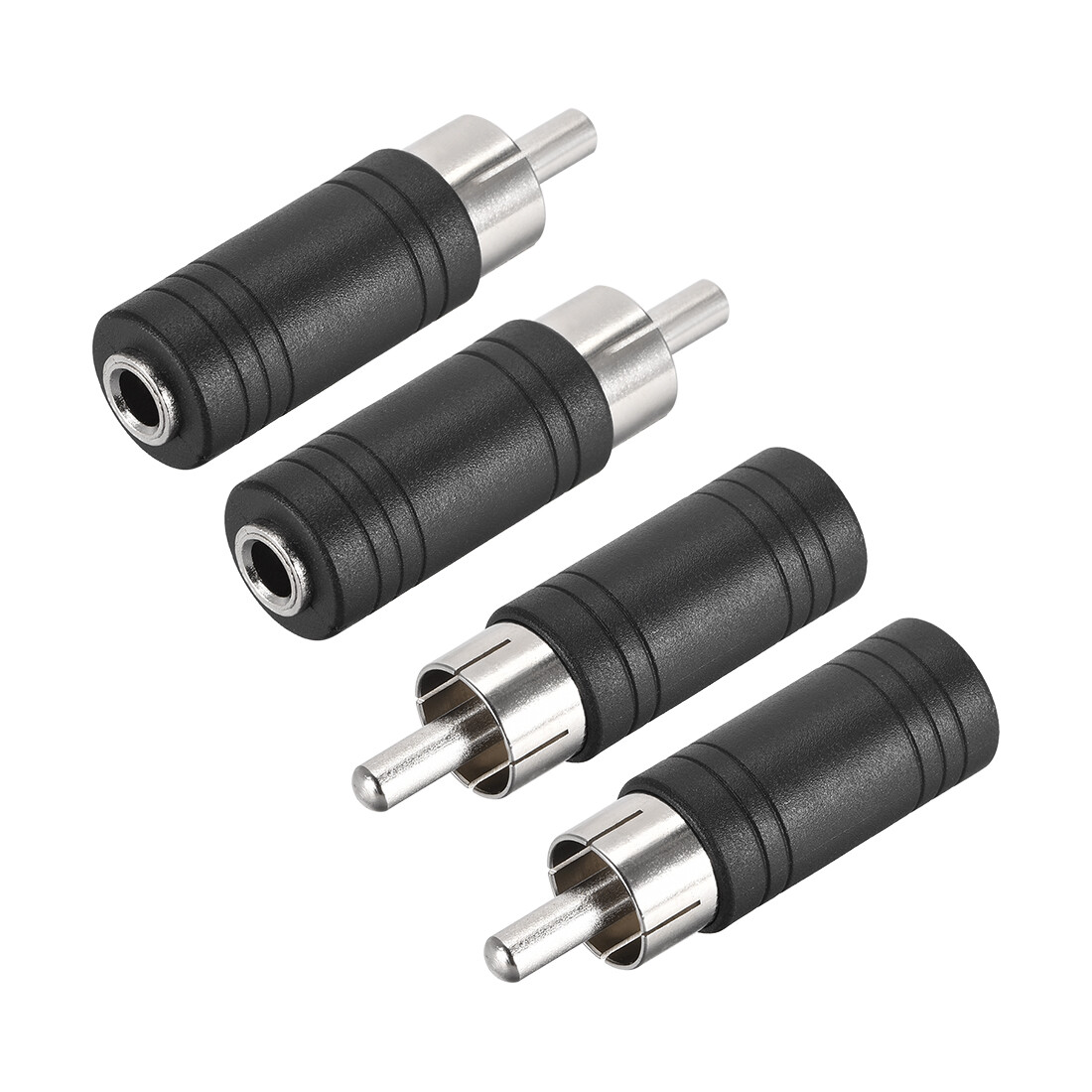 RCA Male to 3.5mm Female Connector Stereo Audio Video Adapter Coupler Black  4Pcs 784958065044 | eBay