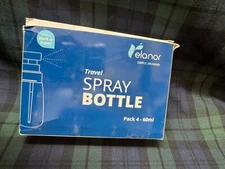 Relanor Small Spray Bottle Travel Size 2oz/60ml Fine Mist 4 Pack