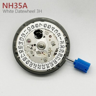 Authentic NH35 NH35A Automatic Watch Movement - 24 Jewel- Crown at