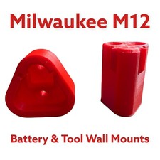 Milwaukee M12 Compatible Tool  Battery Mounts