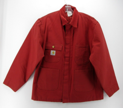 VINTAGE Carhartt Jacket Men Large Red Barn Coat Duck Canvas Work