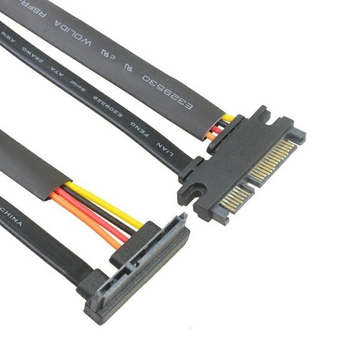 SATA 3.0 Data Power Combo Extension Cable 7 +15 Pin Male to Female Serial - Picture 7 of 9