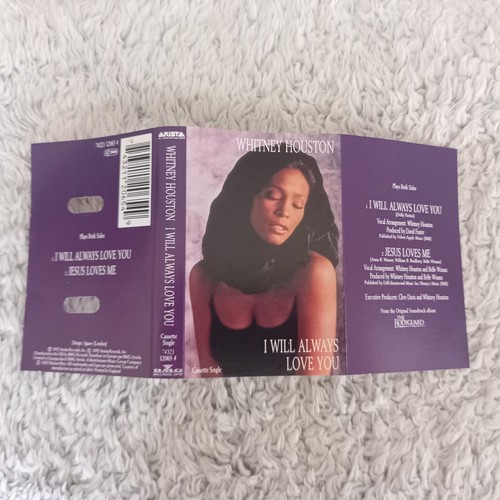 WHITNEY HOUSTON I WILL ALWAYS LOVE YOU cassette tape single - Picture 4 of 7