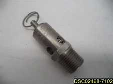 CONRADER SRV390 1/2" NPT 150PSI Safety Valve, Stainless Steel 278 SCFM Soft Seat