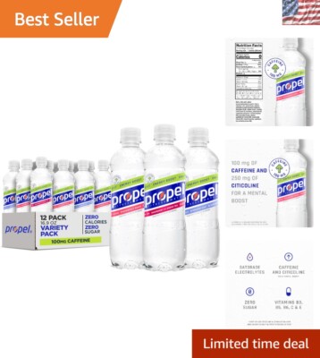Hydration Redefined: 12-Pack of Zero Calorie, Electrolyte, Caffeinated Waters