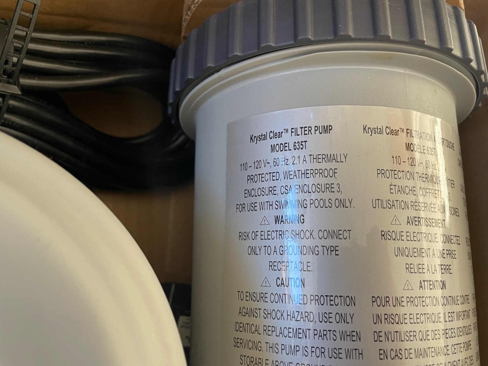 Intex Krystal Clear Pool Filter Pump 635T 1500 GPH 28635EG eBay