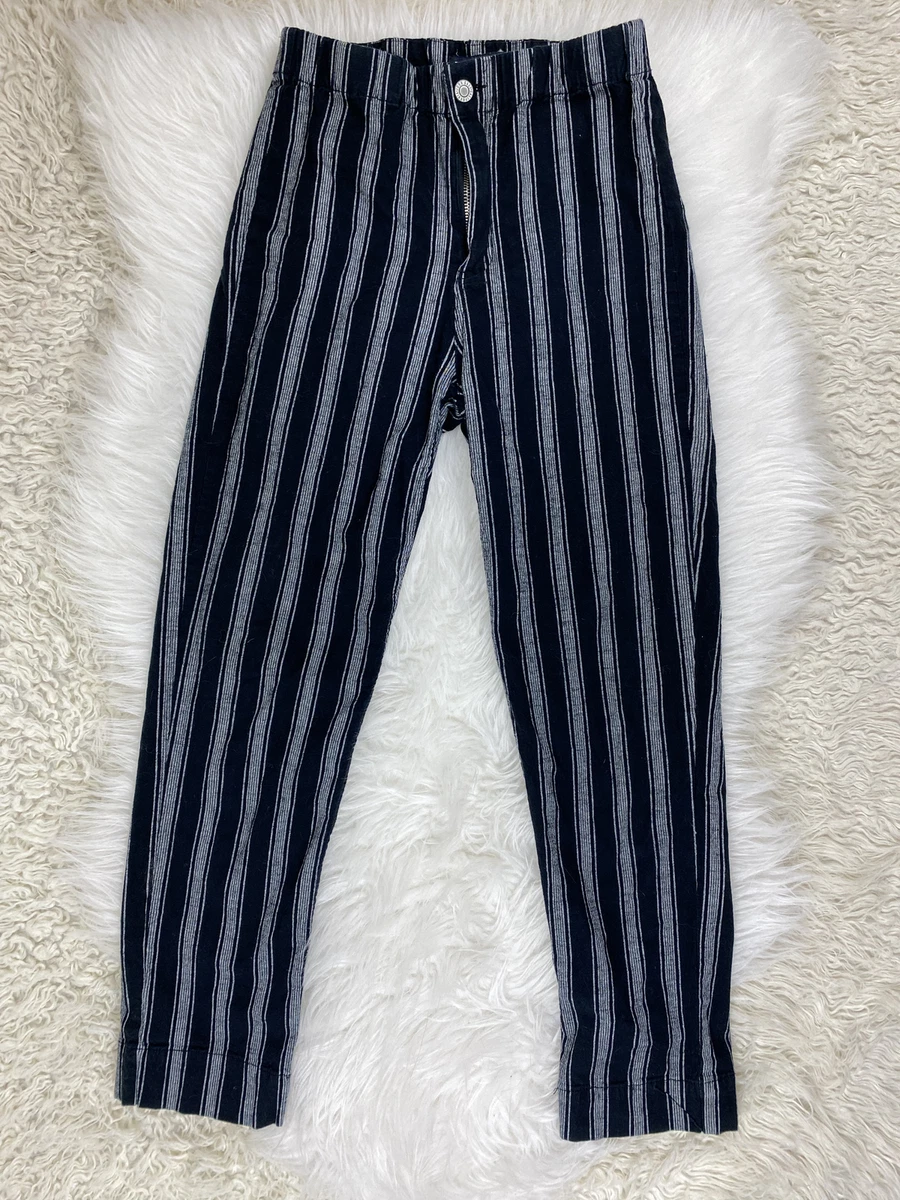 Brandy Melville Tilden Women's Size 2 Black Striped 100% Cotton