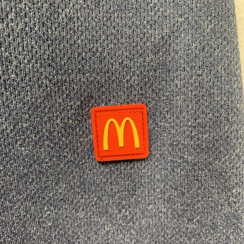 McDonald’s Work Shirt Mens Size Large 1\4 Zip Gray Short Sleeve - Picture 2 of 15