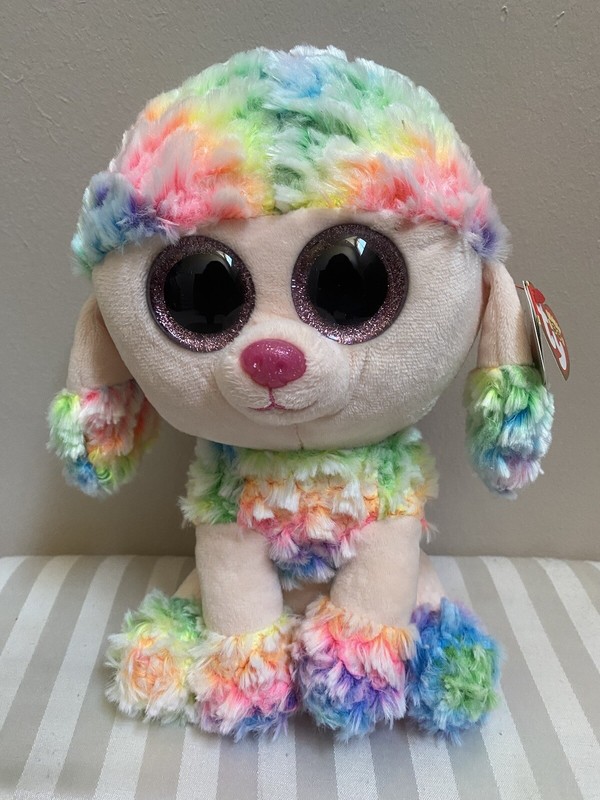 OFFICIAL TY BEANIE BOOS MEDIUM RAINBOW SIZE 9"