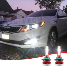 2Pcs Cool Xenon White 9006 LED Driving Fog Lights Bulbs Conversion Kit For Kia