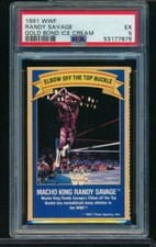 1991 WWF Wrestling Gold Bond Ice Cream Randy Savage Macho King PSA 5 highest *