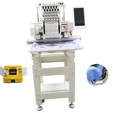 12Needle Embroidery Machine Single Head8.26x17.7" Embroidery Area LCD Controller