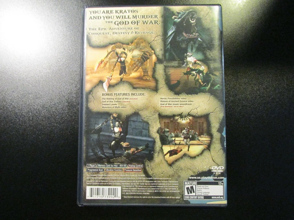 God of War (SONY PlayStation 2, 2005) PS2 BLACK LABEL COMPLETE NEW PRISTINE MINT - Image 3 of 4