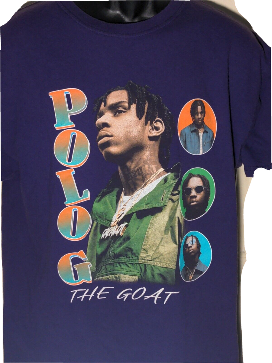 Men's T-Shirt M Polo G The GOAT Purple Men's Medium T-Shirt | eBay
