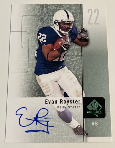 Evan Royster RC 2011 Upper Deck SP Authentic Auto Redskins Penn State Autograph