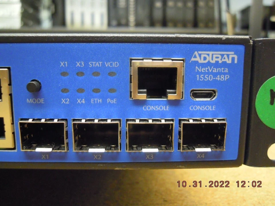 17101548PF1 Adtran NetVanta 1550-48P 48-Ports Gigabit PoE Ethernet Switch # S379 - Image 4 of 4