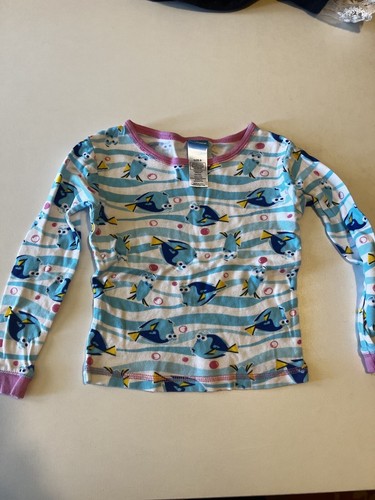 DISNEY Girls Kids Size 6 Top Long Sleeve PJ Pajama Night Shirt NEMO FINDING DORY