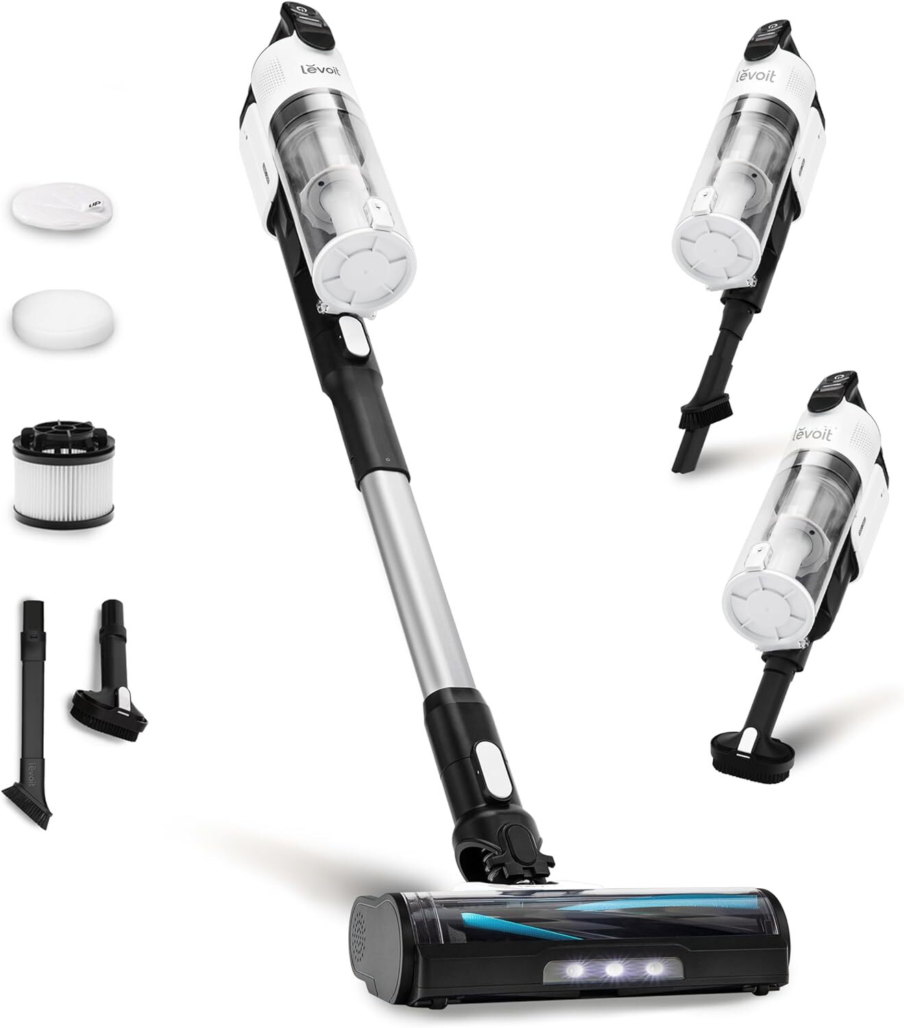 LEVOIT Cordless Stick Vacuum Cleaner with Tangle-Resistant Design, 50-Min Runtime