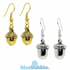 Bluebubble NUTS ABOUT YOU Acorn Earrings Funky VTG Chic Cute Nutty Novelty Tree