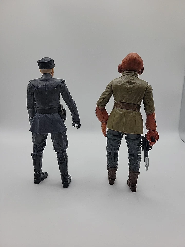 Star Wars Hasbro Serie Negra Paquete de 2 Almirante Ackbar Oficial de Primera Orden Completo Foto 3 de 4