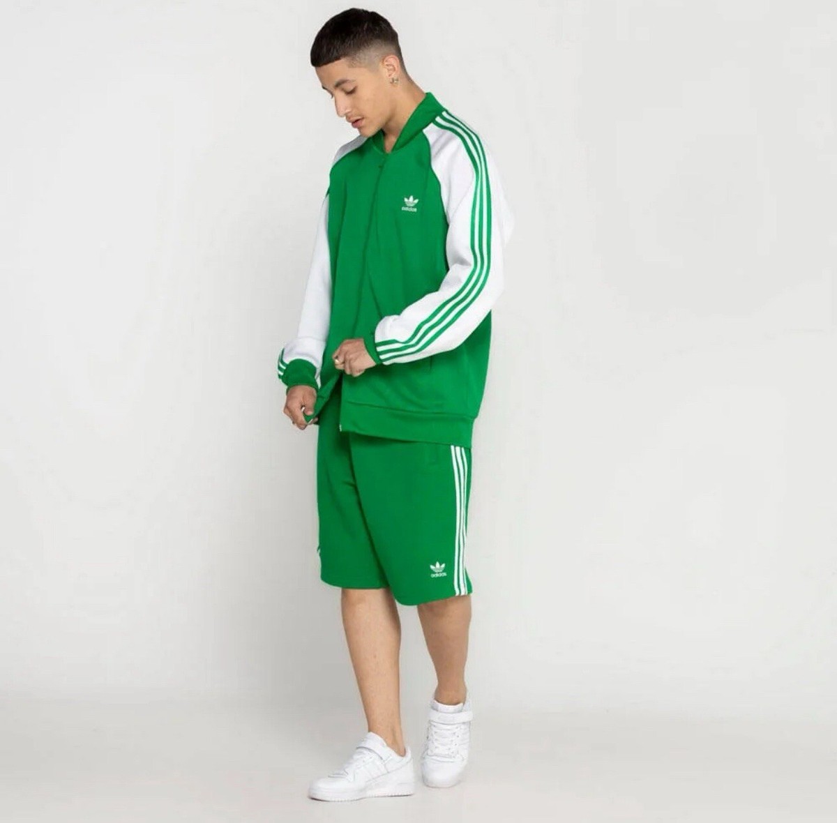 ジャケット M 緑/白 Sz M Adidas Originals Adicolor Classics+ SST Track Top Green